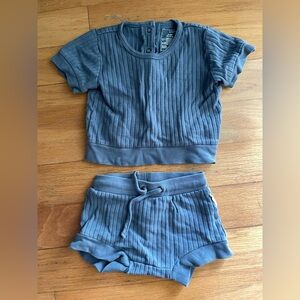L’Ovedbaby Blue Ribbed Baby Outfit